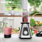 BioloMix Professional 1300W Standmixer mit 1,5L BPA-freiem Glaskrug, perfekt für gefrorene Smoothies und hausgemachte Saucen
