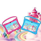 7-Zoll Kinder-Tablet Android 13 Quad Core 4GB RAM 64GB ROM 4000mAh WiFi Bluetooth Kindergeschenk Kindersoftware mit Silikonhülle