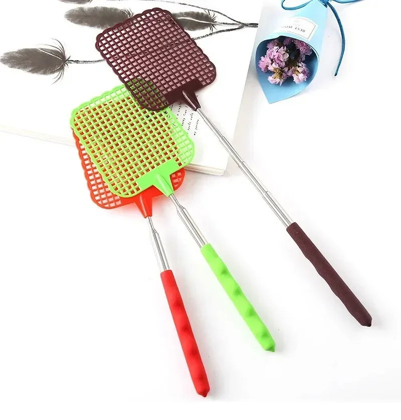 Expandable Fly Swatter Mosquito Killer Stainless Steel Swatting Device Household Indoor Outdoor Pest Control Tool