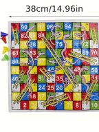 Schach Schlange Leiter Flug 38cm/14.96Zoll Pädagogisches Kinderspielzeug Interessantes Brettspiel Set Tragbares Flugschach Brettspiel
