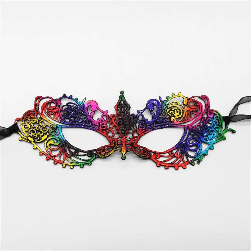 Neue Damen Hollow Lace Gesichtsmaske Maskerade Sexy Cosplay Abschlussball Party Requisiten Kostüm Maske Nachtclub Halloween Schwarze Augenmaske