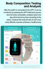 2025 Neue KI-Diagnose Blutfette Harnsäure Körperzusammensetzung Test Smartwatch für Herren EKG+PPG Bluetooth Anruf Gesundheits-Smartwatch