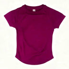 Kurzarm Gym-Top Damen Kleidung Yoga-Top Nahtloses Sportshirt Leichtes Fitness-Workout-Shirt Sport-Tops Active Wear Femme