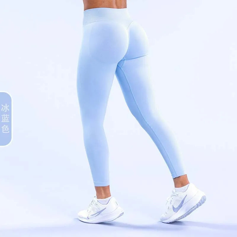 Damen High Waist Nahtlose Yoga Leggings Bauchkontrolle Po-Lifting Workout Hose Weiche Athletic Leggings für Fitnessstudio Fitness Laufen