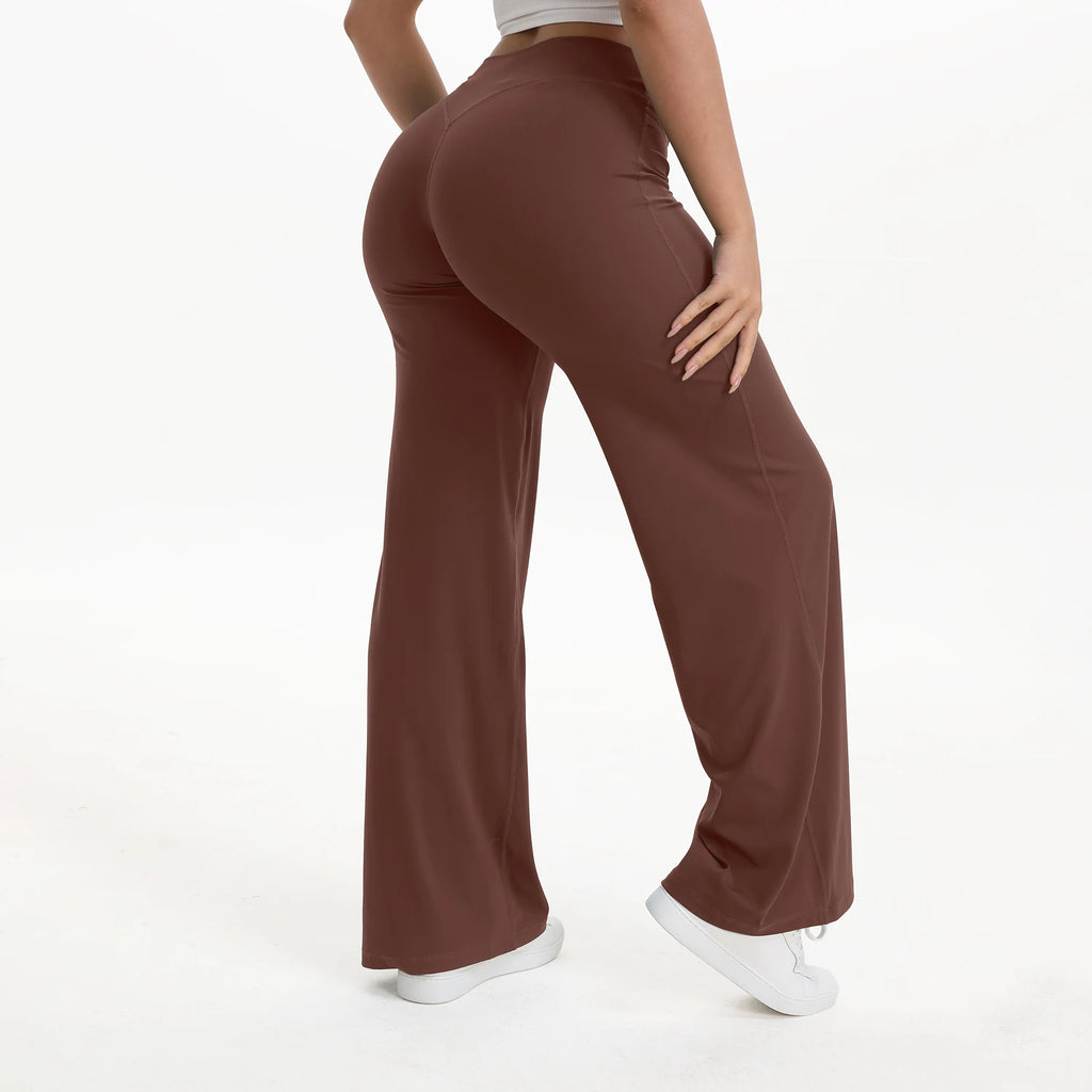 SoftMotion Damen Leggings Gerade Beine Mittlere Taille Yoga-Hose GYM-Leggings Naked Feel Pilates Laufhose Sporthose