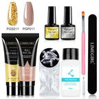 LIMEGIRL Nagelkunst-Set Poly-Nagelgel-Verlängerungs-Soak-Off-Gel-Set Nagelkunst-Acrylgel-Lack-Set für Anfänger Halbpermanentes Gel So