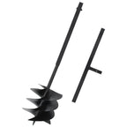 Erdbohrer aus schwarzem Stahl, 250 mm Griffdesign, robuste feste Struktur, langlebiges manuelles Werkzeug zum Graben in Garten und Hof