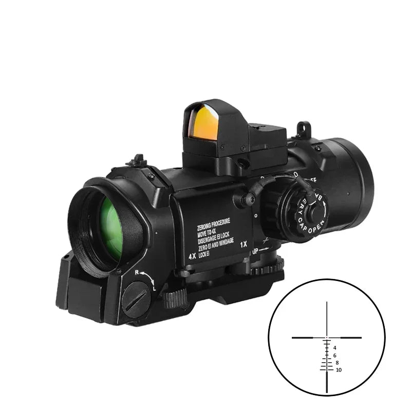 1-4x variables Zielfernrohr mit Mini-Rotpunktvisier Red Dot Sight Jagdvisiere