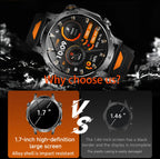 2026 Neue TANK Ultra 1400mAh Akku Militär Smartwatch 10ATM Wasserdicht Herzfrequenz Taktische LED Taschenlampe Herren Sportarmband