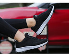 Damen Freizeitschuhe Mode Atmungsaktive Walking Mesh Flache Schuhe Sneakers Weiß Damen Fußbekleidung