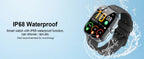 Smartwatch (Anrufe annehmen/tätigen), 1,96" Smartwatch, Fitness-Tracker, Schlafmonitor, Schrittzähler, über 100 Sportmodi, IP68 wasserdicht