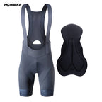 YKYWBIKE Herren Trägerhose Radfahren Rennrad Trägerhose Fahrrad Tights Radfahren MTB Trägerhose mit 6 Stunden gepolsterter Belgien-Polsterung