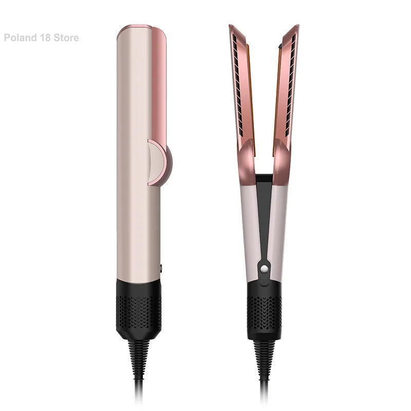 Professioneller 2-in-1 Warmluft-Glätteisen-Haartrockner mit negativen Ionen für glattes, frizzfreies Haar-Styling-Tool