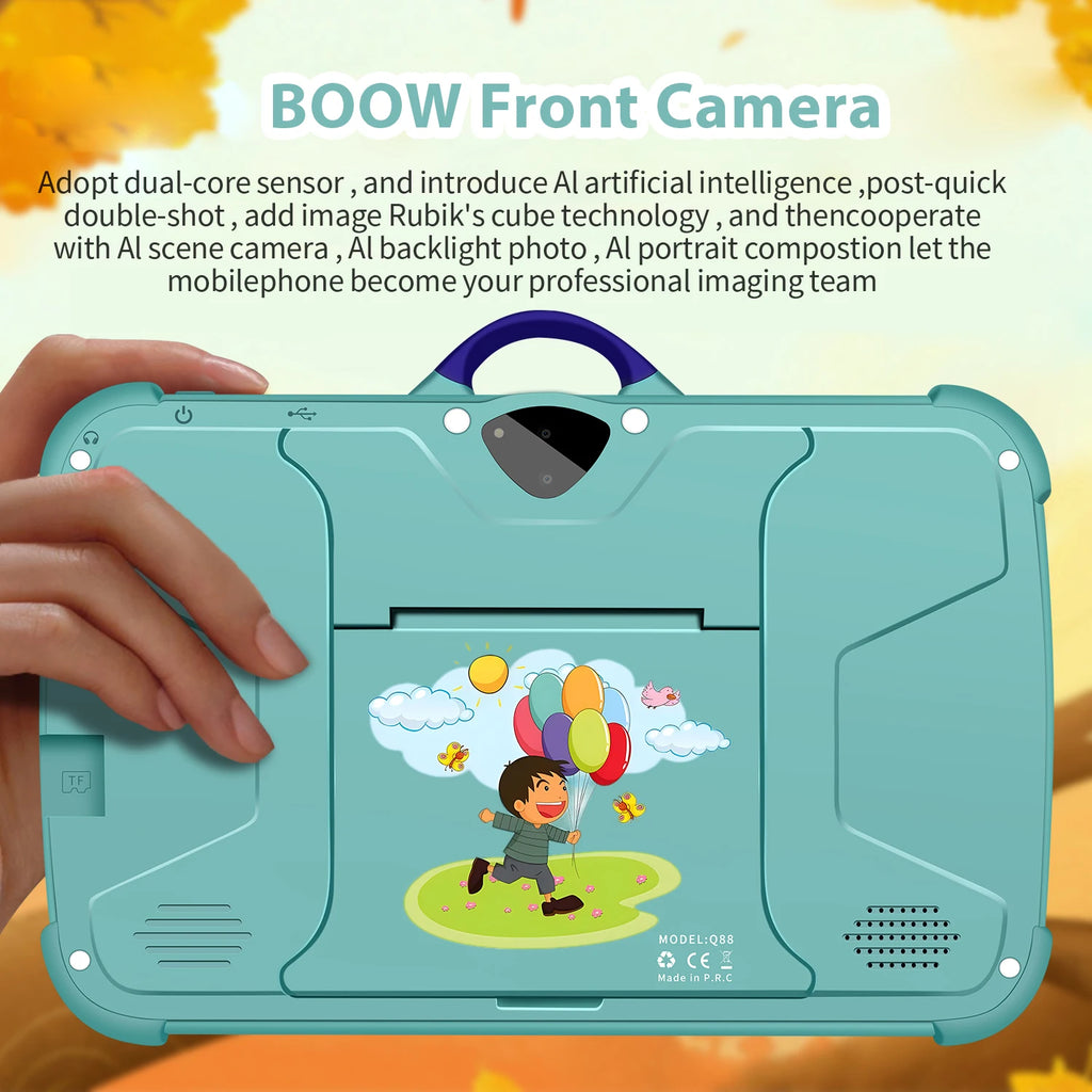 7 Zoll Kinder Tablet PC mit Android 13 Quad Core 4GB RAM 64GB ROM Lernspielzeug für Kinder Beliebter Günstiger Einfacher Design
