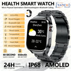 2026 Neue Pflegegrad-Harnsäure-Blutfettwerte Smartwatch Herren EKG+PPG Blutdruck Herzfrequenz Bluetooth Anruf Gesundheits-Smartwatch