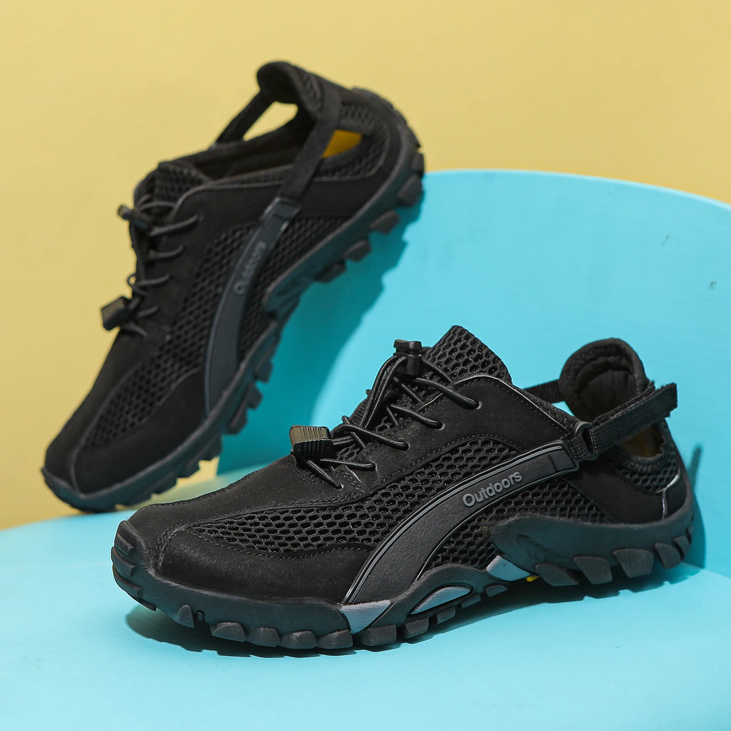 FANCYLEE Damen-Trekkingschuhe Atmungsaktives Mesh-Wanderer Leichtgewichtige Outdoor-Rutschfeste Bergsteigerschuhe EU 36-42