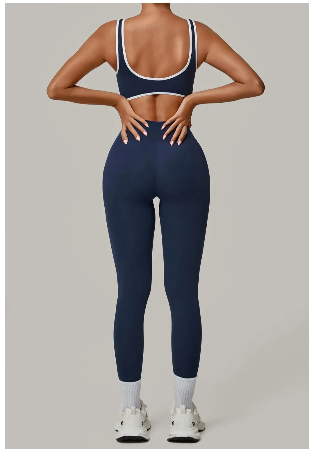 2PCS Damen Yoga-Set Hohe Taille Peach Hip Herausnehmbare Polsterung Sport-BH Hose Fitnessanzug Laufen Workout Gym Leggings Yoga-Set