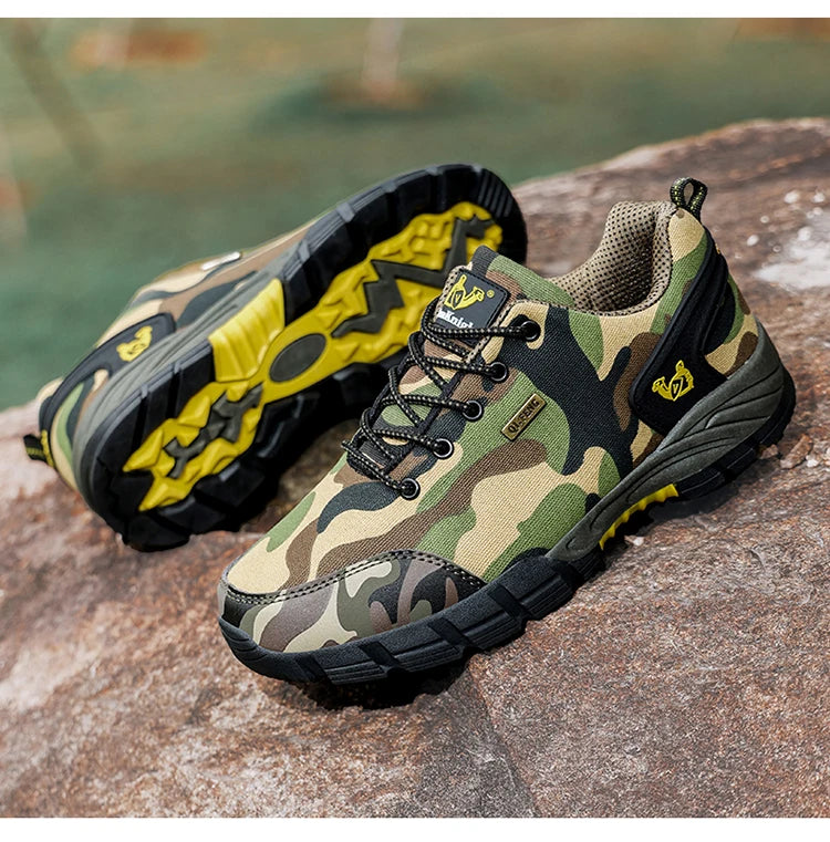 Men Casual Shoes Summer Outdoor Sneakers Women Footwear Trainer Camouflage Shoe Anti Slip Wear-Resistant Hiking Footwear