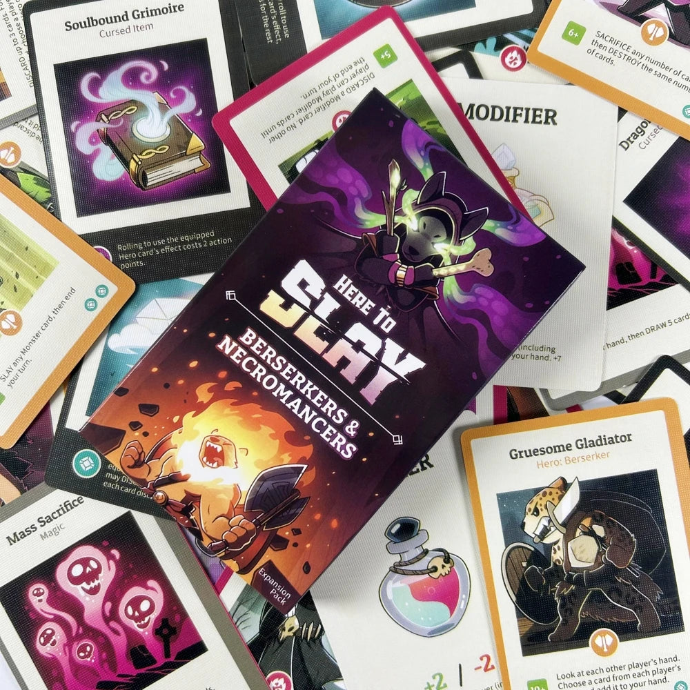1 oder 2 Stück Neues Here to Slay Kartenspiel – Ein Strategisches Kartenspiel für Jugendliche und Erwachsene Brettspiel-Deck für Weihnachten Halloween
