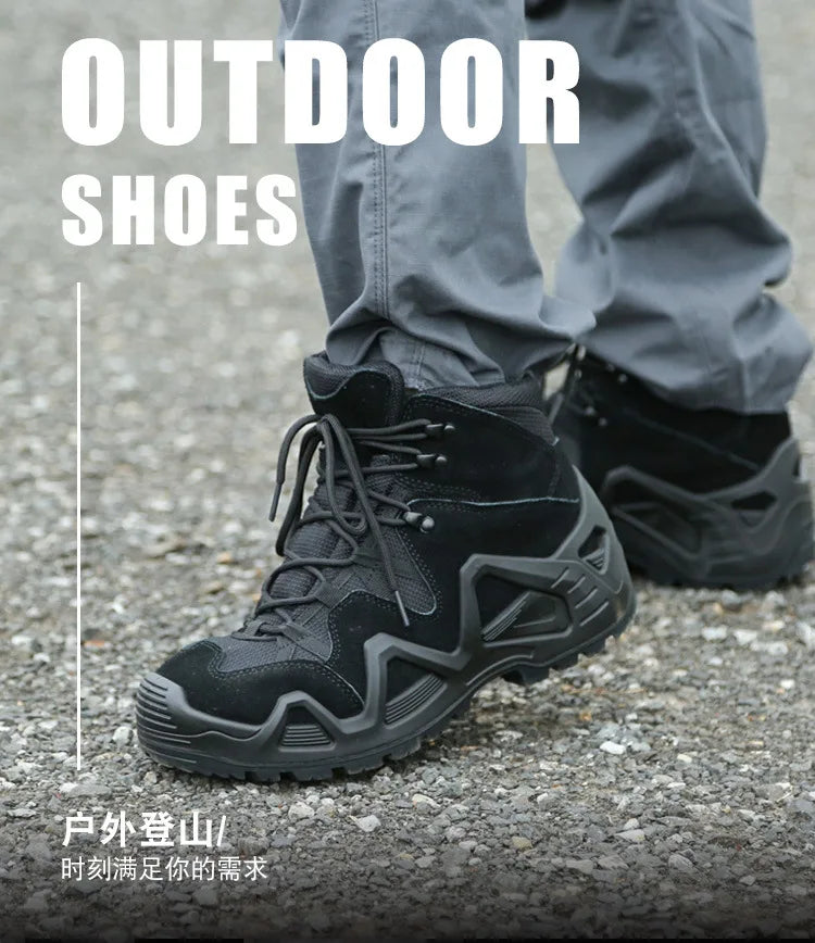 Herren Freizeit Jagd Stiefeletten Outdoor Taktische Wanderschuhe Herren Stiefel Jagd Arbeitsstiefel für Motorradschuhe Militärstiefel