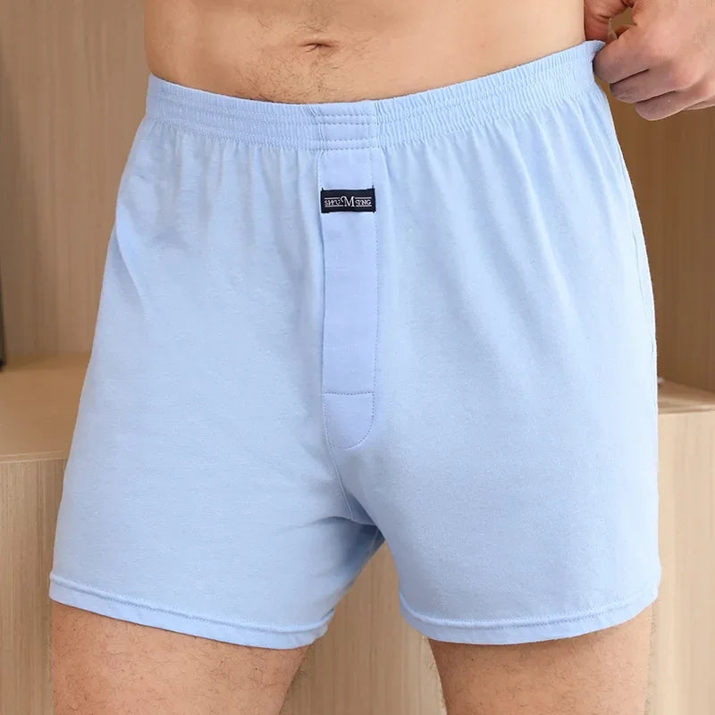 Herren Aro Unterhosen Unterwäsche 100% reine Baumwolle Schlafhose lose atmungsaktive Herren High Waisted Four Corner Boxershorts