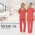 Niaahinn Scrubs Uniforms Sets Großhandel Medizinische Kasacks Stretch-Anzug Gesundheitswesen Pflegeuniform Unisex OP-Kasacks Damen Herren