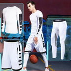 Herren Lauf-Trainingsanzug Fitness Sportbekleidungs-Set Kompressions-Leggings Sportkleidung Gym Enganliegende Jogginghose Rash Guard Lycra