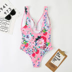 Sexy Bademode Damen Tiefer V-Ausschnitt Einteiliger Badeanzug 2026 Neuer Damen Badeanzug Damen Bodysuit Schwimmen für Strandbekleidung Monokini