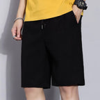 Herren-Sommer-Freizeithose in großen Größen, Strandhose, Laufhose, gerade kurze Hose, dünne Jogginghose, Freizeit-Loose-Shorts