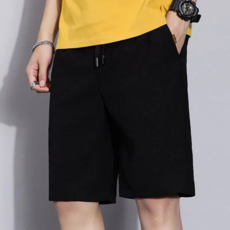 Herren-Sommer-Freizeithose in großen Größen, Strandhose, Laufhose, gerade kurze Hose, dünne Jogginghose, Freizeit-Loose-Shorts