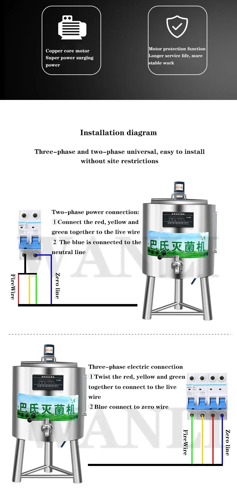 Home Electric 30L Kommerzielle Pasteurisierungsbehälter Milchpasteurisierungsmaschine Joghurt Kuh Wein Farm Rasen Intelligenter Sterilisator 22