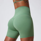 Hearuisavy Damen Yoga Shorts Sommer Soft Buttock Lift Gym Leggings High Waist Sport Shorts Damen Running Workout Shorts Female