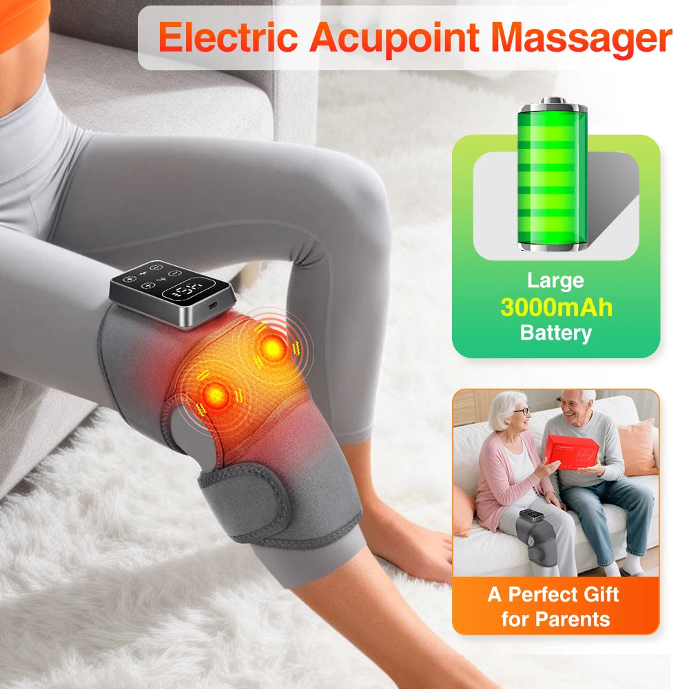 3 Vibrationen 5 Stufen Heißkompresse Schulter-Ellenbogen-Massage Kniebandage, elektrischer Heiz-Knieschutzgurt