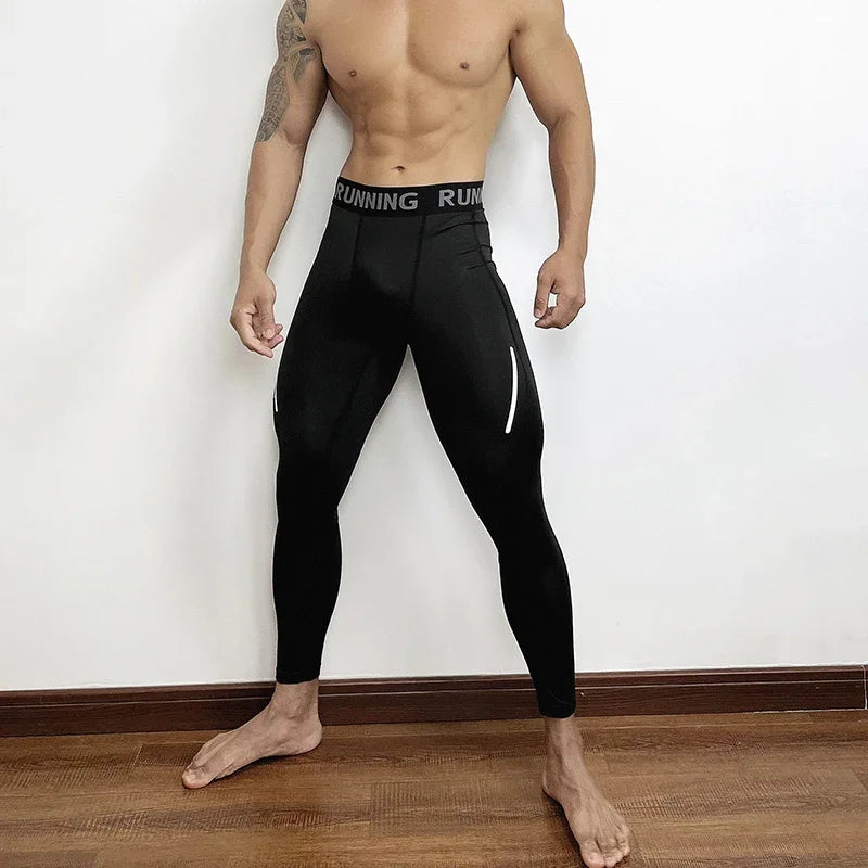 Herren Eng Anliegende Kompressionshose Schnell Trocknende Sportbekleidung Lauftights Herren Leggings Fitness Training Sexy Sport Gym Leggings