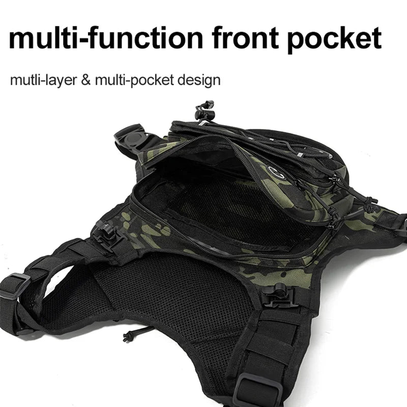 Lauf-Brusttasche Trinkweste zum Radfahren Wandern Fahrradrennen Marathon Tasche Herren Damen Sport Taktische Bauchtasche Camping Rucksack