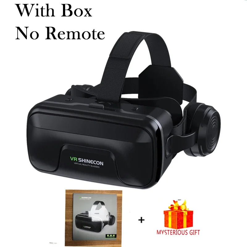 VR Shinecon 10.0 Helm 3D-Brille Virtual Reality Headset für Smartphones VR-Brille Videospiel Fernglas