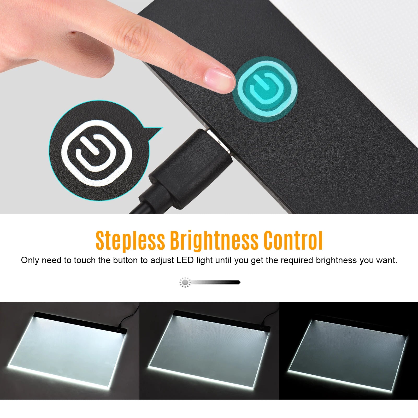 A3 LED-Leuchttisch für Diamond Painting, durchscheinendes Zeichenbrett, USB-betrieben, digitales Grafiktablett für Kunst, Animation, Skizzieren