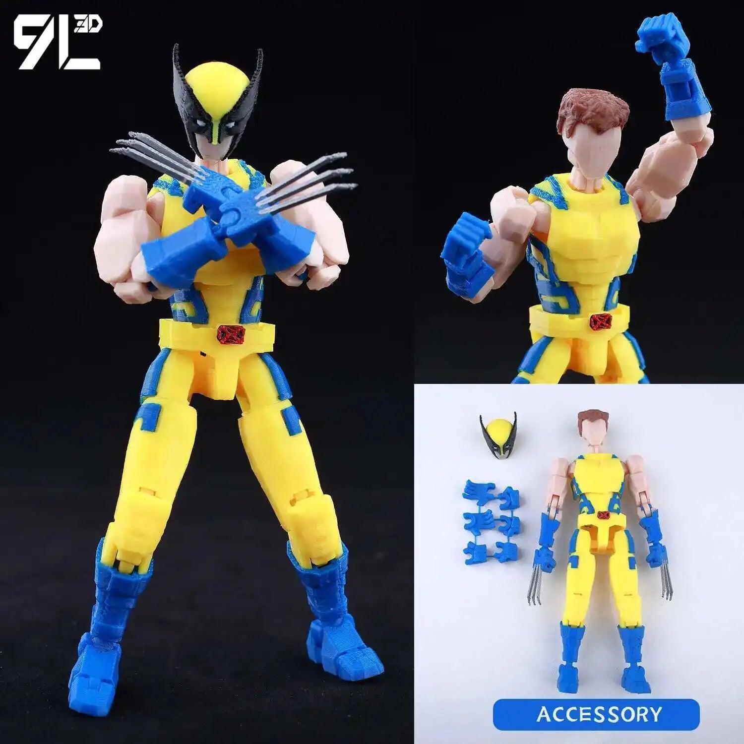 9L3D Gedruckte Deadpool Wolverine Batman Spider-Man Venom Actionfiguren Dummy13 Lucky13 T13 Anime Modell Spielzeug Sammlerstücke Geschenke