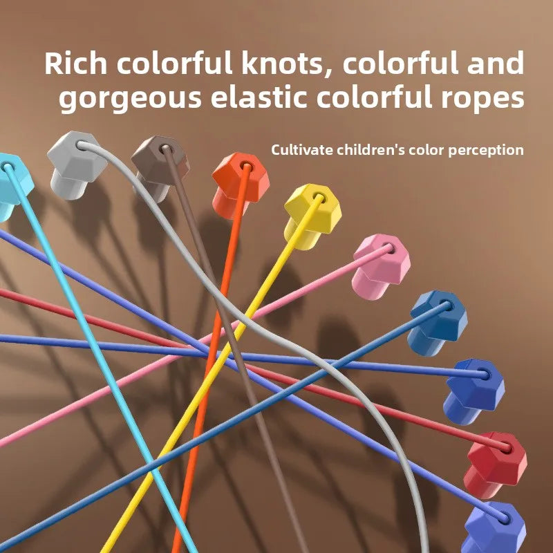 Kinder Seilknoten Puzzle Brettspiel Farbige Linie Gedrehte Verbundene Seile Logik Denkspiel Tischspiel Eltern Kind Interaktives Spielzeug