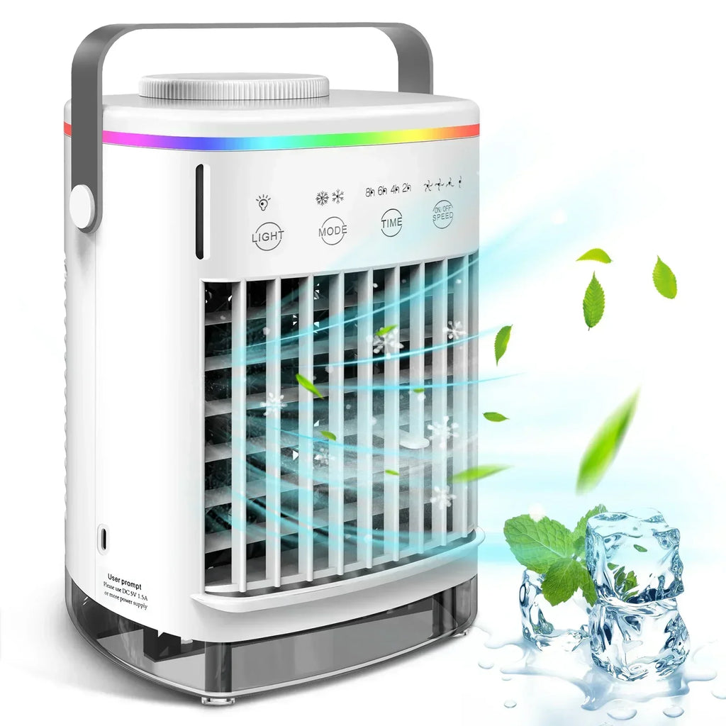 Mobile Home Cooler Fan Mini Multi-use USB Air Cooler Mist Humidifier High Speed Wind
