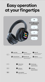 AI LCD Touchscreen Shock Bass Headsets HIFI Sound Kabellose Bluetooth-Kopfhörer ANC Geräuschunterdrückung Gamer-Ohrhörer mit Mikrofon