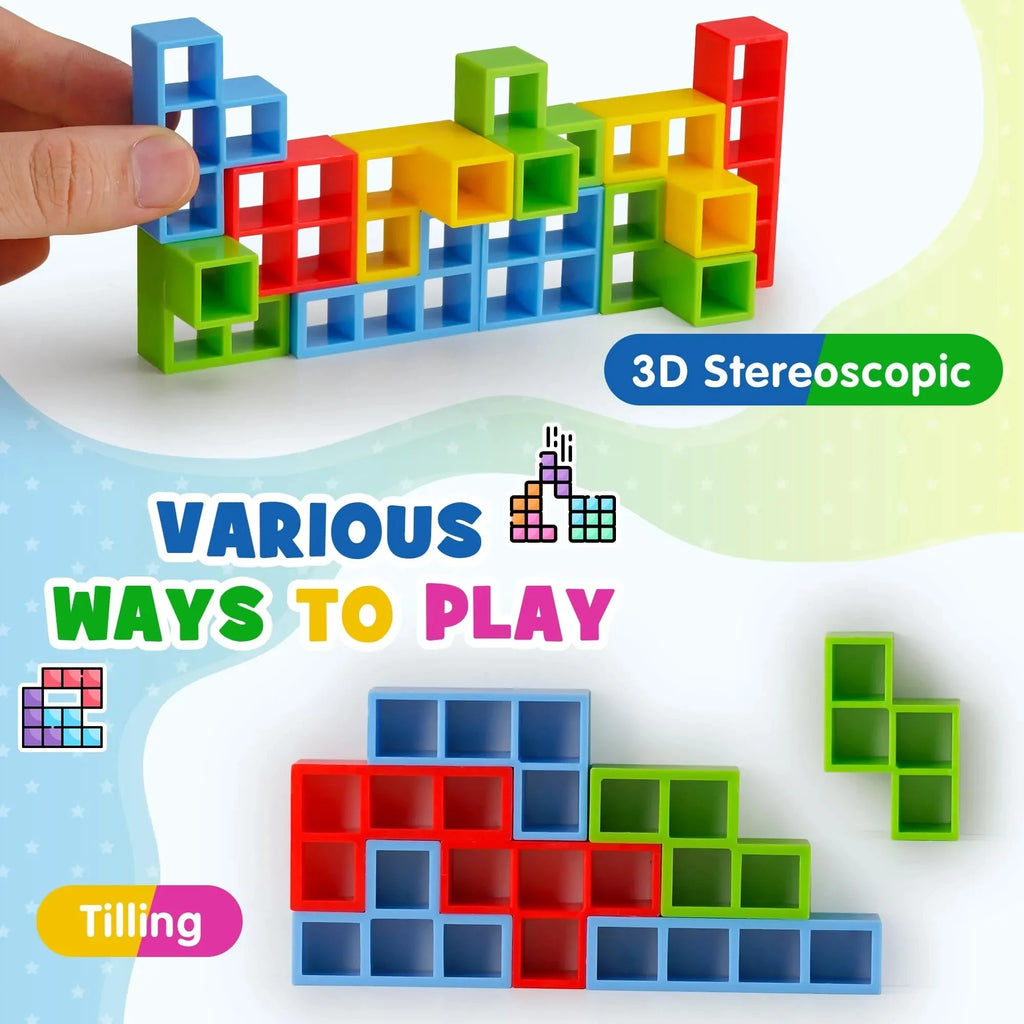 Puzzles Tetra Tower Lustiges Balance-Stapelspiel Bausteine Brettspiel für Kinder Erwachsene Freunde Team WG-Zimmer Familien-Spieleabend Party