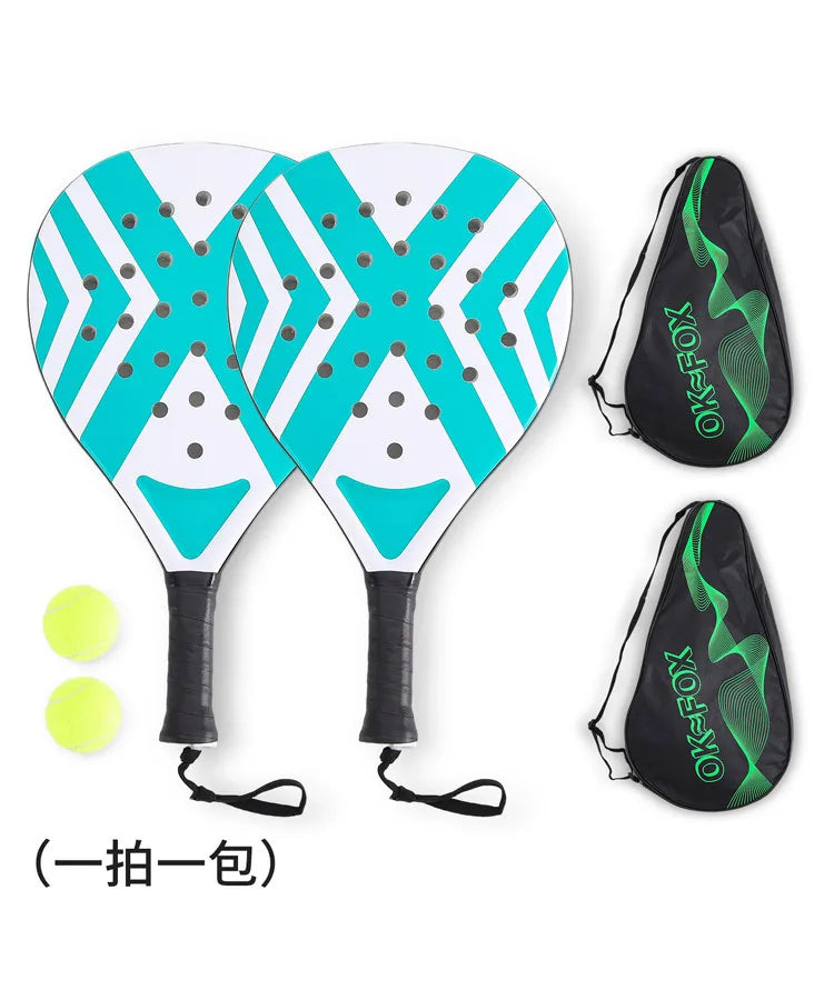 Padel-Tennisschläger Strandtennisschläger Carbonfaser Leichte Tennisschläger Outdoor-Sport Herren- und Damen-Leuchtschläger