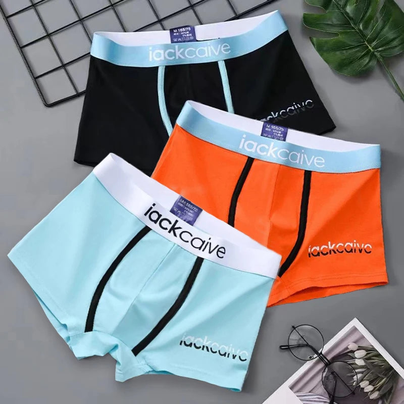 3er-Pack Herren Slips Baumwolle Herren Unterwäsche Boxershorts Atmungsaktive Herren Boxershorts Bedruckte Unterhosen Bequeme Shorts Herren Unterwäsche M-3XL