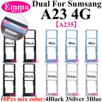 10Pcs Dual-Karten-Telefon-SIM-SD-Kartenfach für Samsung Galaxy A14 A24 A34 A54 A13 A23 A33 A53 A73 SIM-Kartenhalter-Adapter-Schublade