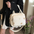 Niedliche Bären Wickeltasche Baumwolle Reißverschluss Windeltasche Damen Handtasche Windel-Caddy Organizer Baby Umstands-Reisetasche