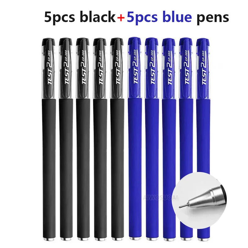 Gelstifte Set 0,5 mm Schwarz Blau Rot Nachfüllung Gelstift Rundspitze Schul- & Bürobedarf Schreibwaren Kawaii Zubehör Schreibwaren