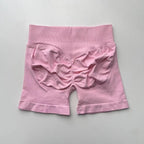 Impact Shorts 4.5" Nahtlos, hochelastisch, niedrig gerippter Bund, dezenter Po-Kontur-Shorts, Fitness Workout Yoga Gym Shorts