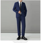 S-8XL Anzug Herrenmode Casual Outdoor (Blazer + Hose) Gentleman Business Hochzeit Slim-fit Formeller Britischer Stil Hochzeitsanzug