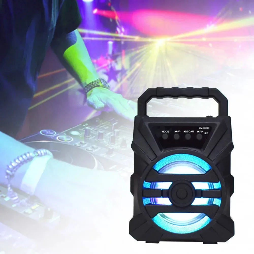 500mAh Bluetooth-Lautsprecher Soundbox Hochleistungs-Bluetooth-Lautsprecher TF-UDisk-Karaoke-Handlautsprecher Subwoofer zum Tanzen